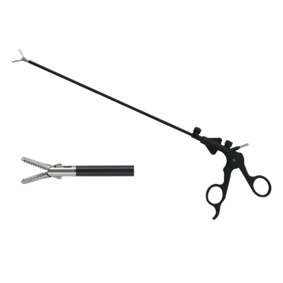 Laparoscopic surgical instrument gripper (coarse-toothed bowl-shaped duckbill gripper) 5MMX330MM