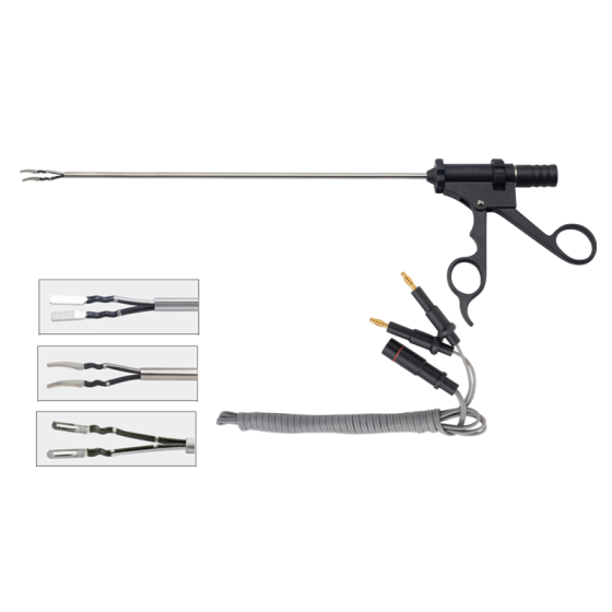 Laparoscopic surgical instruments: Bipolar electrocoagulation forceps (two-part structure)