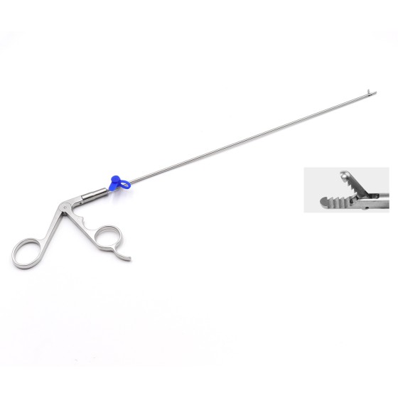 Spinal endoscope - nucleus pulposus forceps with toothed gripper - 2.5mm x 330mm -0°